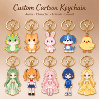 Porte-clés en métal émaillé sur mesure en gros, ODM OEM, personnalisé avec des personnages d'anime et de dessins animés, cadeau promotionnel personnalisé