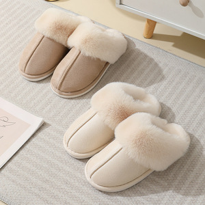 Inverno caldo interno ed esterno <span class=keywords><strong>pantofole</strong></span> di cotone con fodera in pelliccia sintetica bocca pelosa <span class=keywords><strong>pantofole</strong></span> per la casa per le coppie - Product Image 6