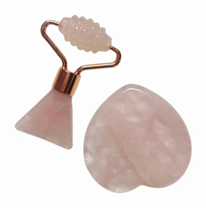 Outil de beauté rose poli rouleau de Jade oeil masseur Guasha facial cristal imprimé au Laser outil Anti-âge visage Gua Sha - Product Image 1