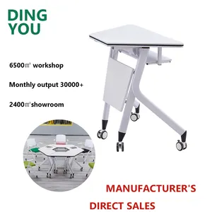 الجملة للطي مكتب الجدول جولة طاولات قابلة للطي مروحة على شكل التدريب مكتب مكتب طاولة اجتماعات المؤتمر