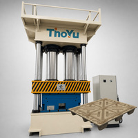 Presse à chaud ThoYu TY-1250 pour le recyclage des déchets de bois, pression de 1250 tonnes, capacité de 324 palettes/jour