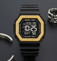 Grosir Pabrik Jam Tangan Olahraga Digital Pria SKMEI 1988 Tahan Air Alarm 50mm Casing ABS Tali TPU
