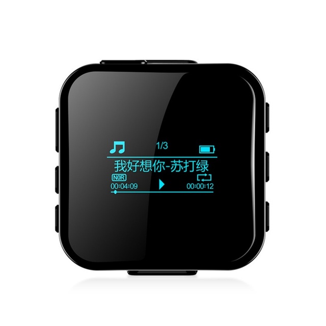 Full Button Mini MP3/MP4 Player 4/8/16/32GB Sport Music AI Smart HD OLED <2" Screen Built-in Speaker for Android Noise