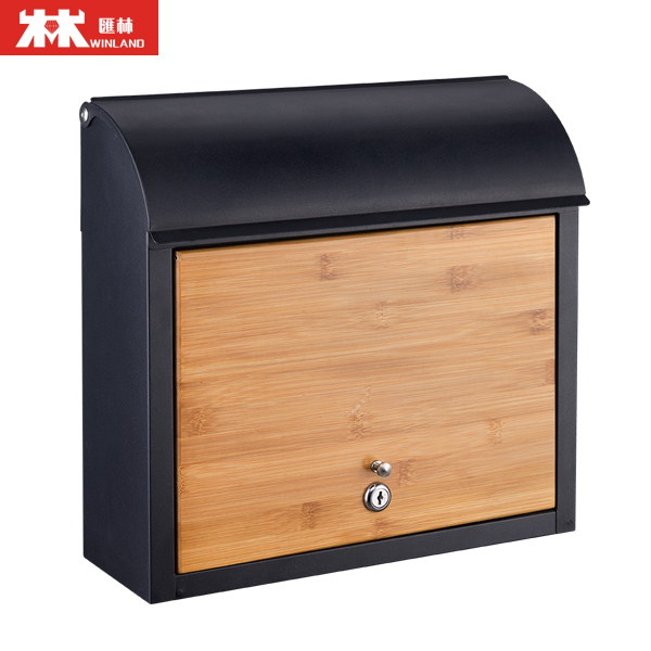 Лидер продаж Amazon, Современный японский дизайн, Бамбуковая настенная оцинкованная стальная уличная почтовая Почта для квартиры, ящик для письма Maiboxl