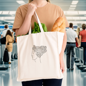 Fashionable Eco-friendly Women's Canvas Tote <b>Bag</b> Custom Printed Cartoon Pattern Custom Color <b>Medium</b> Size Travel Supermarket Use - Product Image 2
