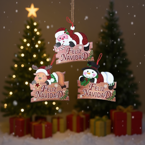 Homeera Hanging Ornament Santa Claus Mixed Styles Foam Paper Christmas Theme Tree Decoration Festive Party Supplies - Product Image 2