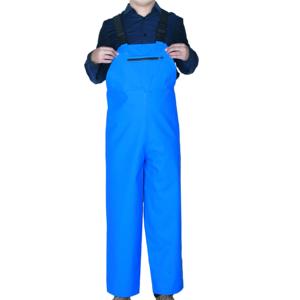 Overoles de Pesca Impermeables de PVC Azul Resistentes al Agua, con Bolsillo en el Pecho y Tirantes Ajustables en X, Venta al Por Mayor - Product Image 1