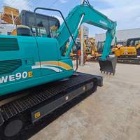 Excavatrice sur chenilles Sunward SWE90E d'occasion, 9 tonnes, marque chinoise réputée, faible nombre d'heures de travail, sans défaut, en stock, à vendre
