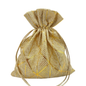 Sac cadeau en tissu de lin à motifs géométriques, estampage à chaud, emballage de Noël et fournitures d'impression, décoration de fêtes - Product Image 2