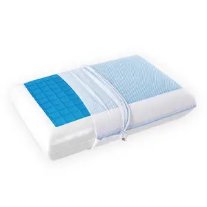 Cuscino per massaggio al collo da viaggio in Memory Foam con cuscino in Memory Foam in Gel estivo con Gel fresco