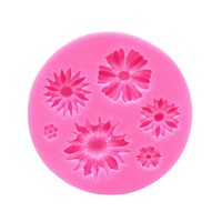 3D Chrysanthemen-Silikonform in Rosa für Kuchen, Schokolade und Zuckerkunst, Ideal für Dessert-Dekorateure