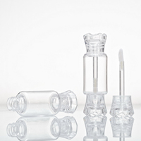 Tube de brillant à lèvres en forme de bouteille de 8ml, tube vide de brillant à lèvres, récipient d'emballage étanche, couvercle d'anneau rose, brillant à lèvres