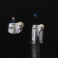 Creative mini feu fixe briquet à gaz rechargeable cigarette butane briquet accessoires pour fumer