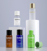 Bouteille en plastique marron de 15 ml avec bouchon à vis, flacon de toner PET marron, bouteille en plastique blanc, transparent, bleu, vert de 15 ml avec bouchon.