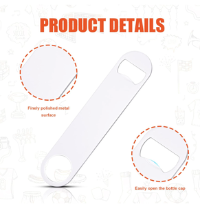 Llavero en Blanco para Sublimación con Forma de Abrebotellas, Colgante Redondo Compatible con Prensa de Calor, de Aluminio Recubierto de Poliéster y MDF - Product Image 4