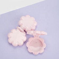 Boîtier vide pour poudre compacte rose, palette de fards à paupières, palette de blush et illuminateur en plastique, mini palette de correcteur pour sourcils