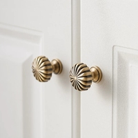 Poignées Rondes Rétro en Laiton Antique, Boutons de Meuble en Bronze Jaune pour Armoire à Chaussures, Bibliothèque, Penderie et Placard de Style Français
