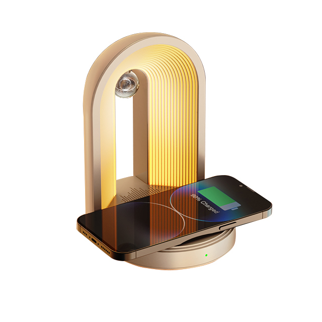New Design Mobile Phone Wireless Charge Bedside Atmosphere Nordic Decorative Music Desk Speaker