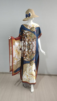 Ensemble 2 pièces Abaya style Dubaï respirant printemps, Robe longue Kaftan soyeuse élégante, Robe musulmane avec foulard, Grandes tailles pour femmes