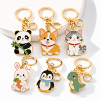 Porte-clés personnalisés en alliage de zinc, logo sur mesure, taille personnalisée, moulage sous pression, souvenirs/cadeaux, animaux émaillés