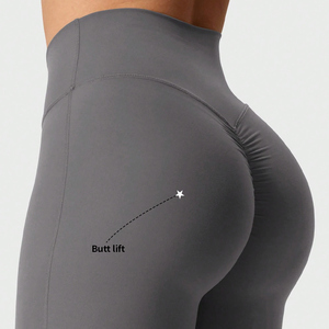 Custom Workout Leggings for Women High Waist Cross Over Flare <strong>Butt</strong> <strong>Lifting</strong> Elastic Gym Yoga Leggings - Product Image 1