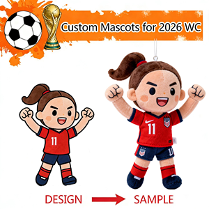 <strong>Plush</strong> <strong>Toys</strong> Deep Customization Appearance Size OEM/ODM Soccer Themed Mascot <strong>Plush</strong> <strong>Keychains</strong> <strong>Toys</strong> - Product Image 4
