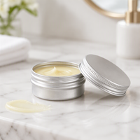 Récipient en aluminium avec bouchon à vis 5mL 10mL 30mL 50mL 60mL 80mL 100mL 120mL 150mL 180mL Boîte ronde argentée pour cosmétiques avec couvercle en étain
