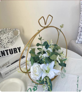 Accesorios de Decoración para Mesa de Boda de Lujo, Florero Dorado Resistente y Económico, Soporte de Metal para Flores - Product Image 6