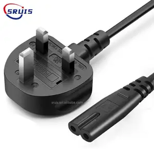 Iec Uk Cable Plug England Supply British 3 Prong Ac 3 Pin C15 Power Cord extension Lead for computer home appliance