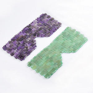 Batu Pijat Dingin Spa Kecantikan Wajah Kristal Kuarsa Pink Alami Label Pribadi Masker Mata Kuarsa Mawar Jade - Product Image 5