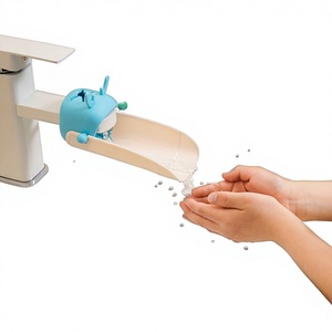 QiCai Cute Cartoon Plastic Faucet Extender Splash Guard Handwashing Protective <b>Switch</b> Electricity-Free for Children Baby - Product Image 2