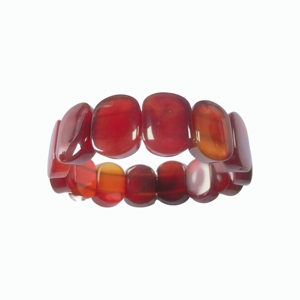 สร้อยข้อมือพลอยอาเกตสีแดง สร้อยข้อมือหยกธรรมชาติเพื่อการบำบัด ช่วยผ่อนคลายอารมณ์ - Product Image 1