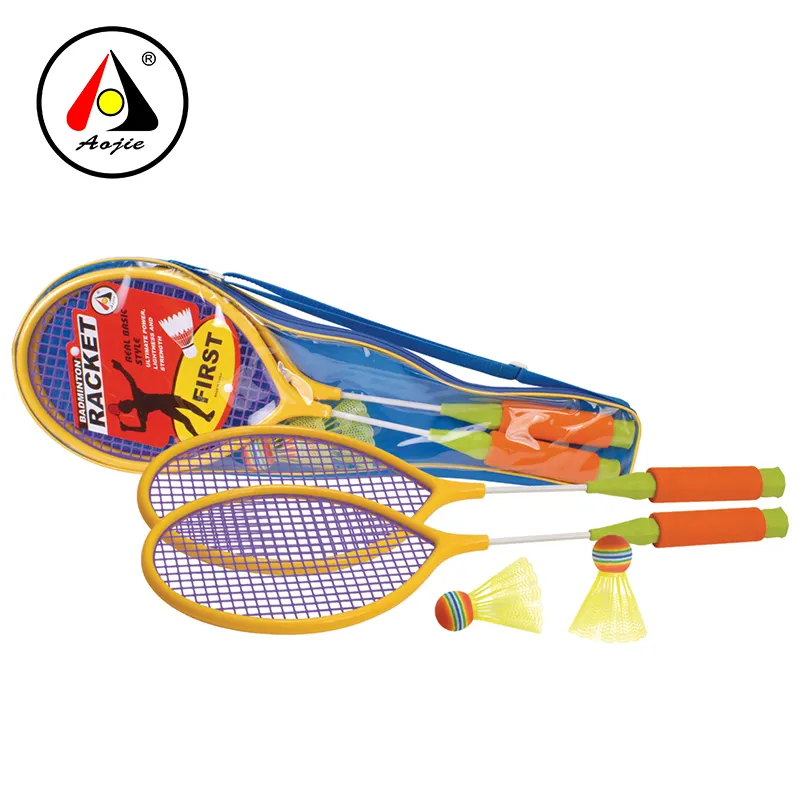 Raket Badminton Plastik, Alat Olahraga Bulu Tangkis Gagang EVA Sertifikat CE