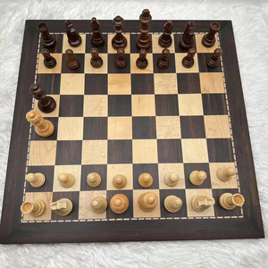 Scacchiera <span class=keywords><strong>in</strong></span> Ebano di Alta Qualità con <span class=keywords><strong>Pezzi</strong></span> <span class=keywords><strong>in</strong></span> <span class=keywords><strong>Legno</strong></span> Massello Lucidato da 3,8 Pollici per Competizioni Internazionali di <span class=keywords><strong>Scacchi</strong></span> - Product Image 3