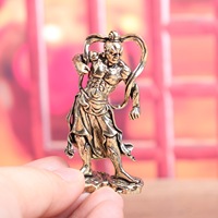 1 pièce Figurine de porte en laiton, style rétro, massif, objet ancien, décoration d'intérieur, figurine de thé de bureau, artisanat, ornement en cuivre