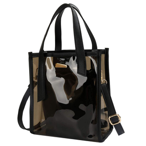 Luxury Clear PVC Plastic Tote Bag Transparent Beach fashionable designer custom printing Hand Bag