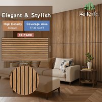 Panneaux muraux acoustiques en PVC, fibre de polyester, grain de bois pour l'absorption acoustique intérieure, pour chambre à coucher, salon, salle de conférence