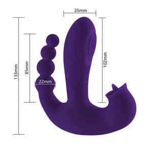 Golpeando <span class=keywords><strong>la</strong></span> <span class=keywords><strong>lengua</strong></span>, vibrador masturbador femenino pellizco <span class=keywords><strong>de</strong></span> tres puntos punto G clítoris patio trasero juguete sexual - Product Image 2