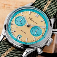Addiesdive 2095 Nouvelle Arrivée Spéciale Montre à Quartz pour Hommes Bracelet en Nylon 3 Cadrans Chronographe 316L Acier Inoxydable BGW9 Montre de Plongée Lumineuse