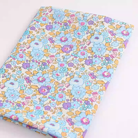 Tissu textile prêt à l'emploi, imprimé petites fleurs, 100% coton popeline pour jupes