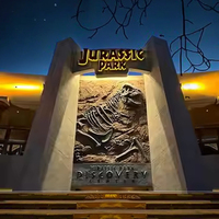 Taille personnalisée Porte décorative du parc des dinosaures Entrée du parc Dino pour l'intérieur et l'extérieur