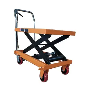 Hydraulic Scissor Lift Platform 500Kg โทรศัพท์มือถือตาราง Scissor Lift รถเข็น