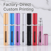 Flacons d'échantillons de parfum personnalisés, atomiseur de parfum rechargeable, flacon de parfum vide avec boîte d'emballage personnalisée avec logo