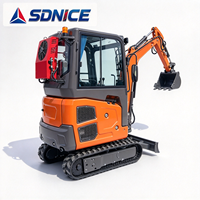 Mini Excavator Crawler 0.06m³ Bucket 18.4kW Diesel 1050mm Narrow Track untuk Konstruksi, Penggalian Parit, Lansekap, Harga Pabrik