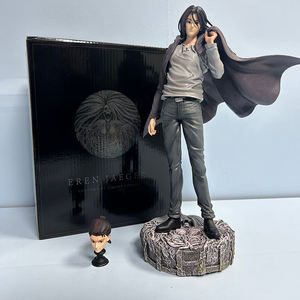 30CM Postura de pie Doble cabeza Estilo de animación japonesa Juguete de dibujos animados Attack on Titan Mikasa Ackerman Anime Figura ErenYeager - Product Image 1