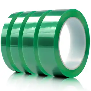 Glass Sandblasting Protection High Temperature Green PET Masking Tape Adhesive