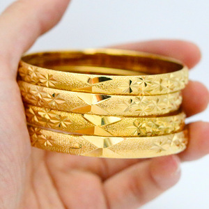 UWIN Open Cuff Gold Tone <strong>Bangle</strong> Star <strong>Engraved</strong> Multi-Shaped Fashion Women Jewelry for Daily Wear Vacuum Plated Open <strong>Bangle</strong> - Product Image 4