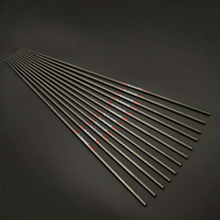 Flèche en carbone AKJ 3K, diamètre intérieur 6,2 mm, droite, traditionnelle américaine, chasse, entièrement en carbone, pointe en aluminium noir, 100/125