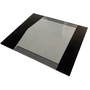 Painel de vidro temperado de alta temperatura com resistência de espessura personalizada, acessórios elétricos, painel de vidro para forno de micro-ondas