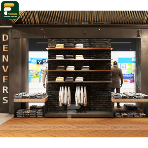 ชั้นวางเสื้อผ้าแบบแผงกริด ระบบจัดเก็บเสื้อผ้าแบบโมดูลาร์ อุปกรณ์ตกแต่งร้านค้าเสื้อผ้าปลีก - Product Image 3